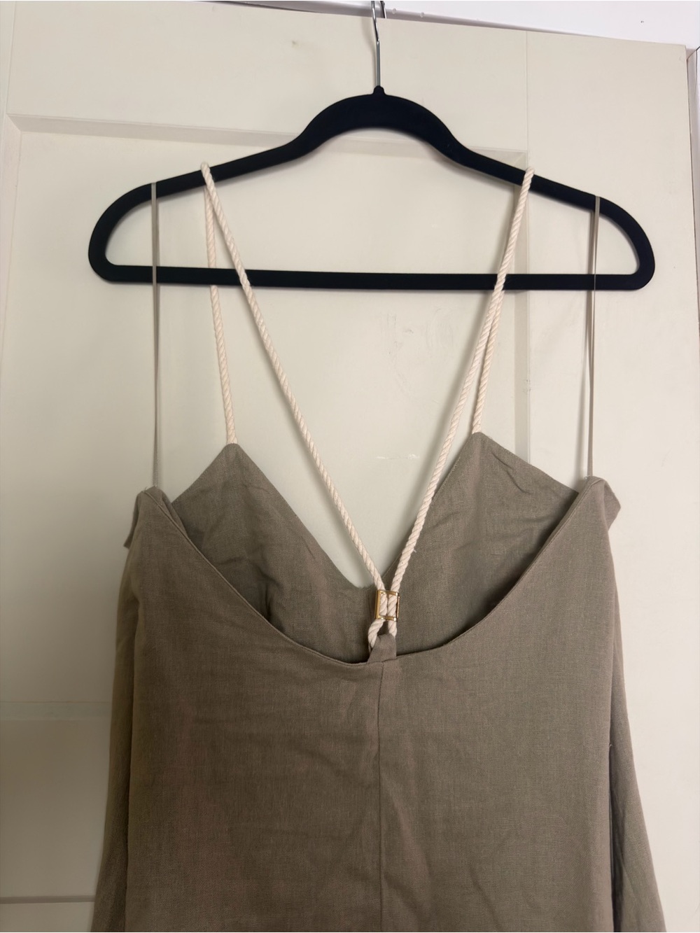zara voluminous linen midi dress - Picture 8 of 9